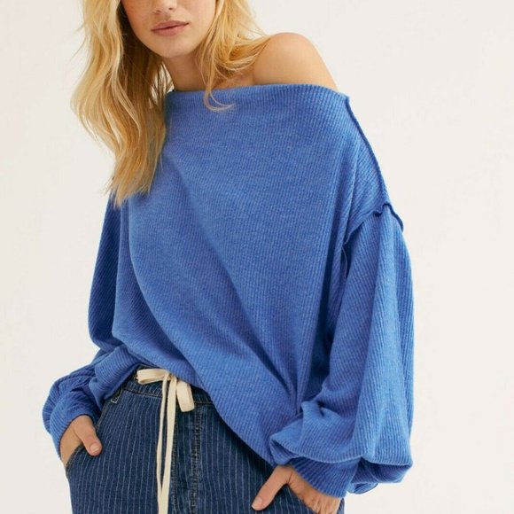 We The Free Sweaters - We The Free Main Squeeze Hacci off the shoulder Top Black sz XS